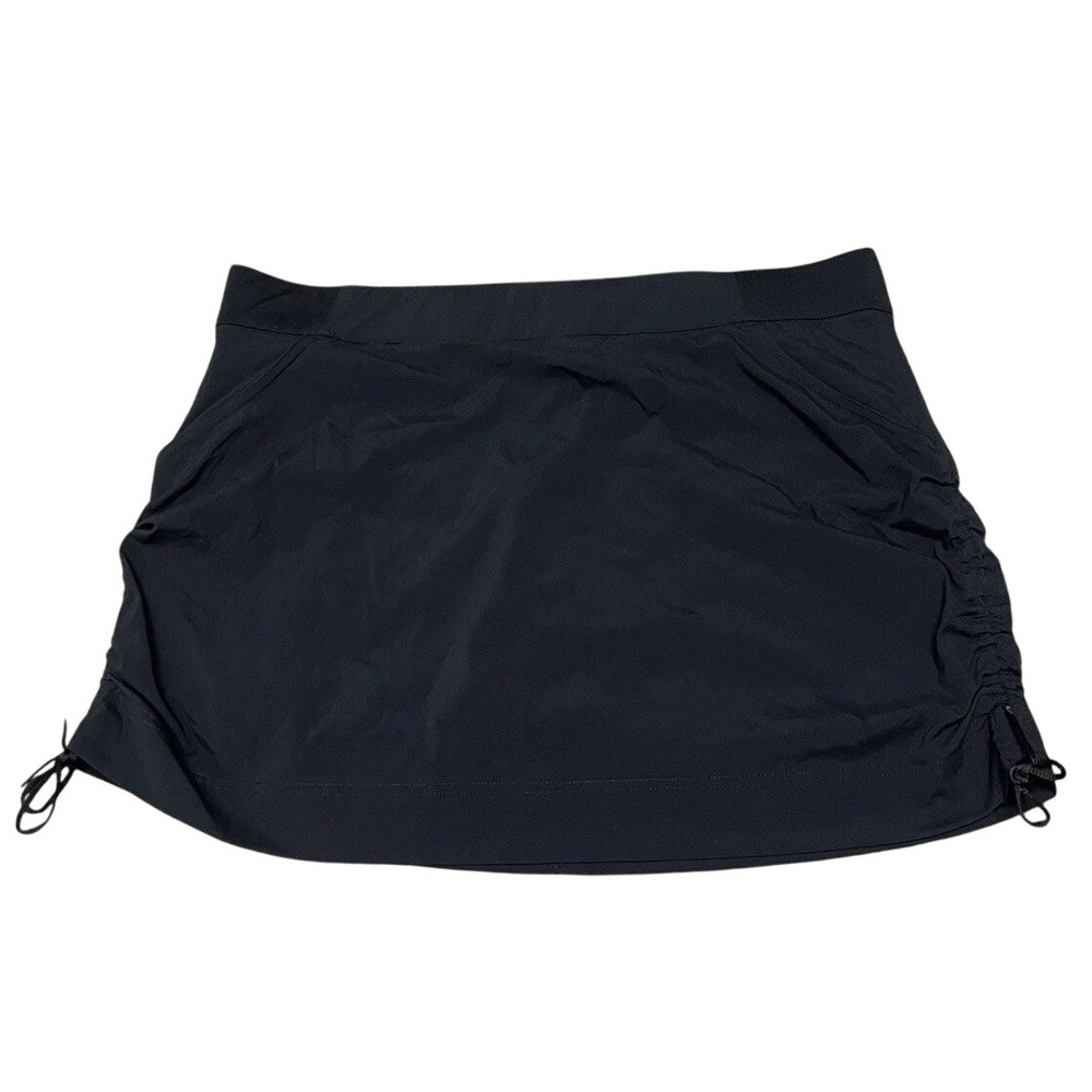 Columbia All Seasons Ruched Skort 2XL Black Athletic Golf Hiking Travel Outdoors